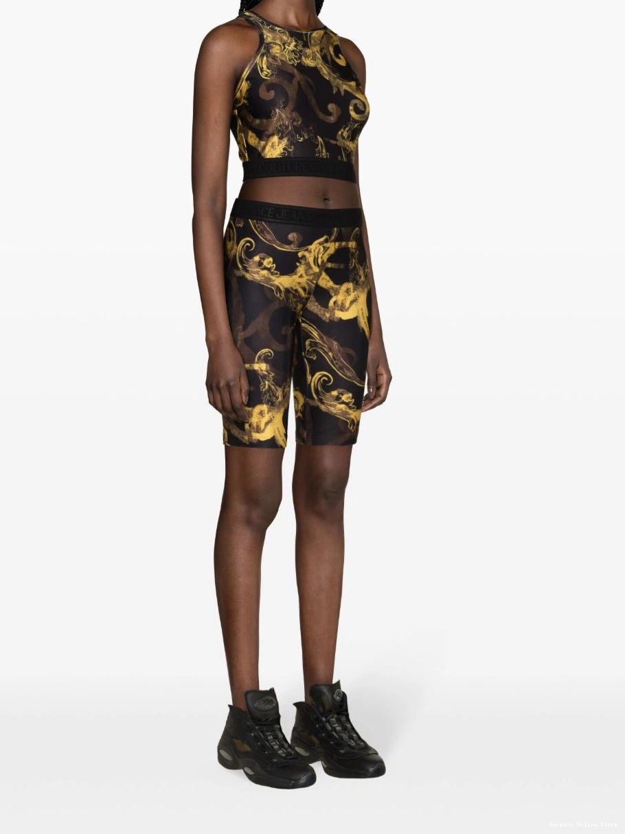 Affordable shorts Couture Jeans Women Watercolour printed Baroque Versace 0412